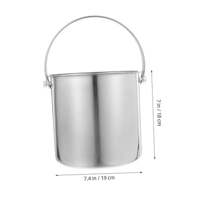 Portable Insulated Ice Bucket with Lid Multi-Function Wine Cooler for Parties and Outdoor Events Capacity Stainless Steel Drink Container