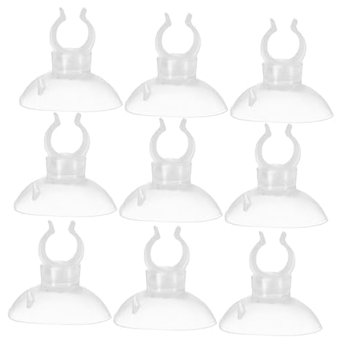 Yardwe 9pcs Fish Tank Suction Cup Clip for Tubing Holders Secure Hose Clamps for Stable Aquarium Airline Tubing Support Versatile and Aesthetic Fish Tank Accessories - size: 3.30X3.30X2.60CM