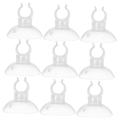 Yardwe 9pcs Fish Tank Suction Cup Clip for Tubing Holders Secure Hose Clamps for Stable Aquarium Airline Tubing Support Versatile and Aesthetic Fish Tank Accessories - size: 3.30X3.30X2.60CM