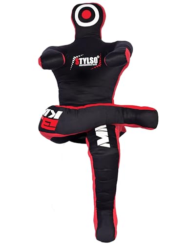 Grappling Dummy for Adults, Unfilled Wrestling Dummy, Hanging Jiu Jitsu Dummy for BJJ, MMA, Judo, Karate, Martial Arts - color: Black Sit, 6ft / 72 inches