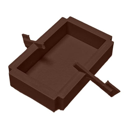 Floating Wooden Boat Styled Tank Decor – Block Game Themed Floating Ornament for Aquariums & Terrariums (Brown)