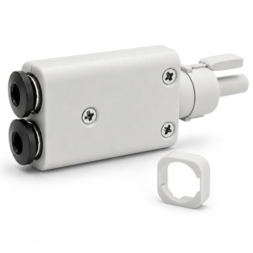 2-in-1 PTFE Adapter for Bambu Lab A1/A1 Mini, Dual Filament Tube Connector for External Spool & Dryer Box, Detachable Screw-Fixed Easy-Clean Filament Hub
