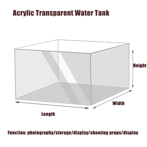 Storage Box Tray Drawer Box, 0.2In Thickness Acrylic Display Box, Creative Transparent Shallow Water Tank Photography Tray, Multifunctional Storage Display Cabinet(7.9x11.8x1.2in)