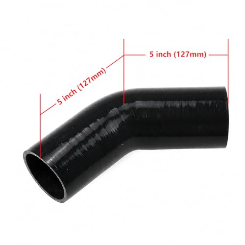 45 Degree Elbow ID: 2.75" (69.9mm) 4-Ply 5mm Thickness High Performance Silicone Hose Coupler