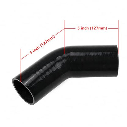 45 Degree Elbow ID: 2.75" (69.9mm) 4-Ply 5mm Thickness High Performance Silicone Hose Coupler