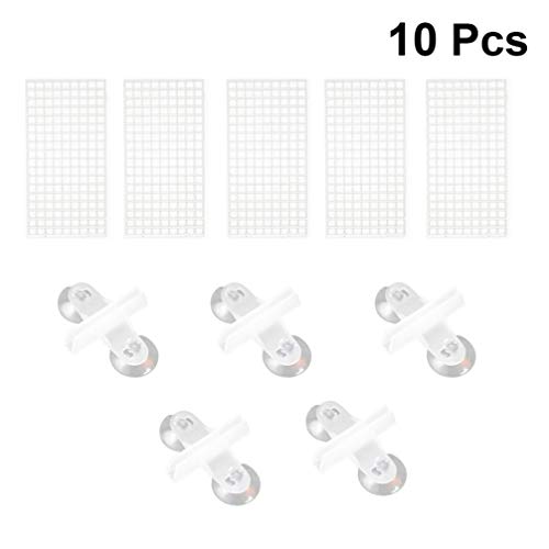balacoo 10pcs Bottom Plate for Fish Tank Isolation Creative Segregation Boards Clips Safe Material for Betta Fish and Breeding Easy Installation to Prevent