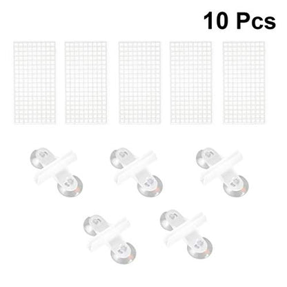 balacoo 10pcs Bottom Plate for Fish Tank Isolation Creative Segregation Boards Clips Safe Material for Betta Fish and Breeding Easy Installation to Prevent