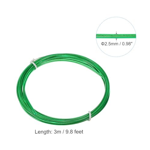 PATIKIL Speed Jump Rope Replacement Cable Professional Skipping Rope Steel Wire Replace for High Speed Jump Ropes - color: Green