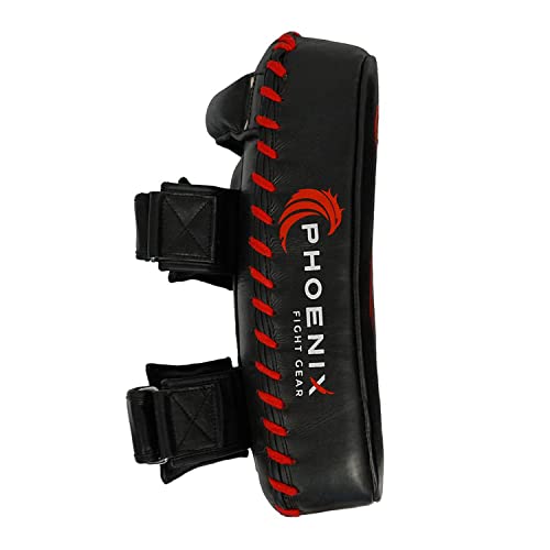 Impact X-Large Curved Thai Pads for Training, Black, Muay Thai, Mixed Martial Arts, Kickboxing, MMA, Boxing, Karate, Taekwondo, Punching, Kicking Strike Shield Pad (Pair)