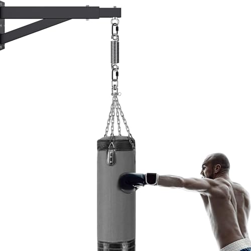 SELEWARE Boxing Punching Bag Hanger, Heavy Bag Bracket - color: Heavy Bag Spring with Open Swivel