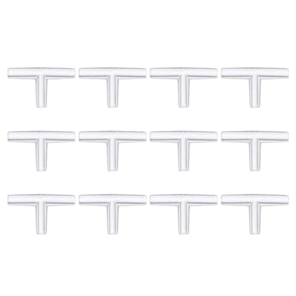 Aquarium Air Valve Connector, Aquarium Air Pump Accessories T Connector Plastic Inline Tubing, (12 Pcs), Intended for Fish Tank Oxygenation System - style: T Connector