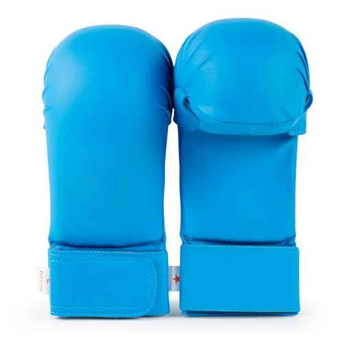 Premium Karate Boxing Gloves for Men & Women - color: Blue, size: Small