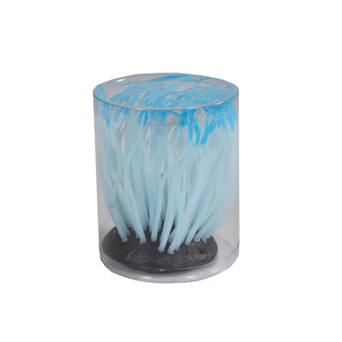 Penn-Plax AquaPlants Artificial Soft Silicone Sea Anemone Aquarium Plant Blue, 1ea/One Size - PDS-030172102462 - style: Blue Anemone
