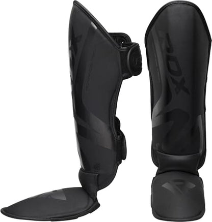 RDX Muay Thai Shin Guards for Men and Women Non-Slip Fit, Full-Contact Protection Adult Shin Pads, MMA, Kickboxing, Sparring, Taekwondo, Shin Protectors Muay Thai, Martial Arts - size: X-Large