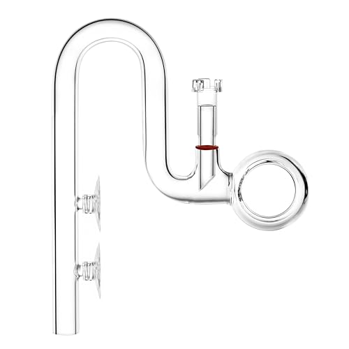 Glass Lily Pipe Spin Outflow with Surface Skimmer for Aquarium Planted Tank (17mm for 16/22mm (5/8'' i.d.) tubing) - size: 17mm for 16/22mm (5/8'' i.d.) tubing