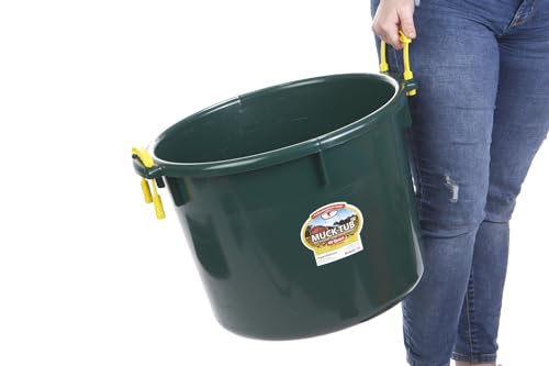 Little Giant® Plastic Muck Tub | Durable & Versatile Utility Bucket with Handles | Muck Bucket | Durable Handles | 40 Quart | Green
