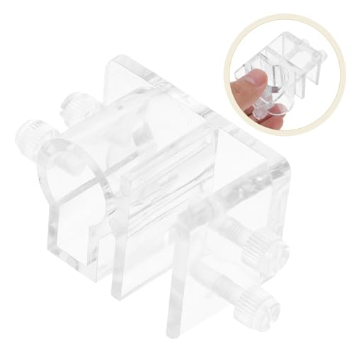 Kisangel Adjustable Aquarium Water Pipe Clamp Sturdy Acrylic Hose Clip Bracket for Fish Tank Easy Installation Water Hose Holder No Drill Design