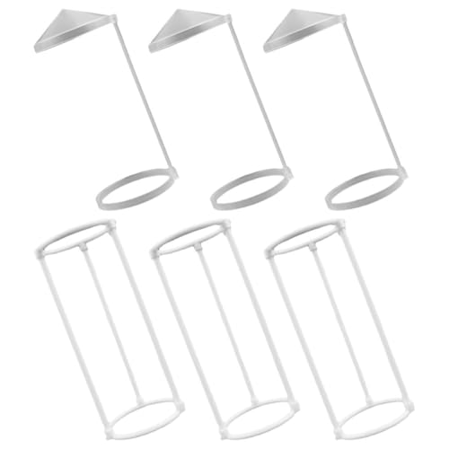 6Pcs Humidifier Splash Guard Set for Fish Tank and Rockery Fountain, Portable Plastic Splash Guards with 3-Column and Simple Canopy Designs, Water Mist Barrier for Home and Pond