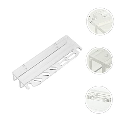 COLLBATH Fish Tank Tool Organizer Stand Acrylic Scissors and Tweezers Storage Rack for Aquarium Maintenance Compact Design Multiple for Water Plant Tools