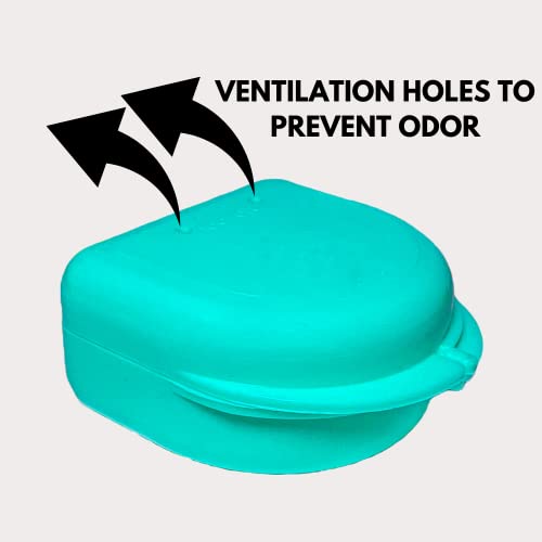 Dental Retainer Cases with Vent Holes, Red, 2 Ct - color: Red