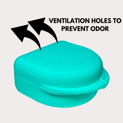Dental Retainer Cases with Vent Holes, Black, 2 Ct - color: Black