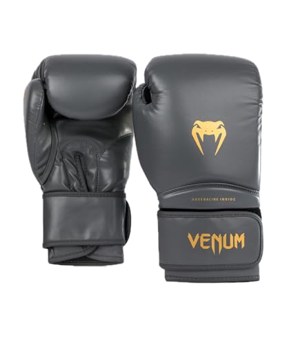 Venum Contender Boxing Gloves - color: Grey/Gold, size: 12-Ounce, style: Contender 1.5