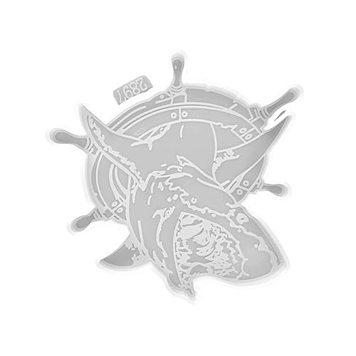 Shark Coaster Silicone Mold for DIY Cup Mats Easy Demould Smooth Finish Durable Resin Crafting for Home Decor and Gifts