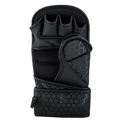 PFG Ultimate Series MMA Sparring Gloves - Boxing MMA Muay Thai Bag Work - color: All Black, size: Small-Medium