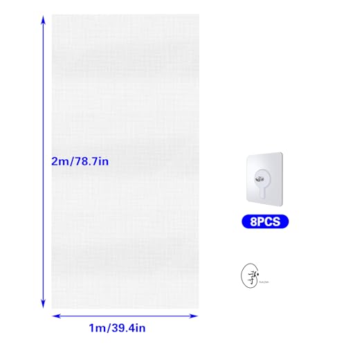3.28 x 6.56 ft Clear Mesh Netting with 8 Traceless Screws, Plastic Cuttable Fish Tank Anti-Jump Protective Lid, Air Screen Net for Aquarium Covering