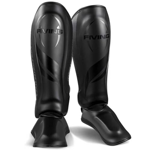 Upgraded Thickened Muay Thai Shin Guards with Instep | Enhanced Impact Protection, Kickboxing & MMA Leg Guards, Martial Arts Sparring Training, long-lasting for Men Women - size: Medium