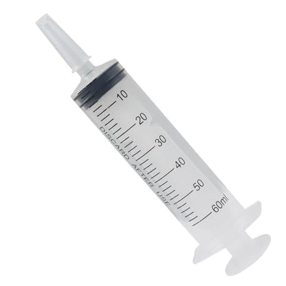 60ml Syringes Without Needle, 4 Pack Plastic Syringe with Cap for Pet Feeding, Scientific Labs, Glue, Oil & Precise Liquid Measurement - size: 60ml