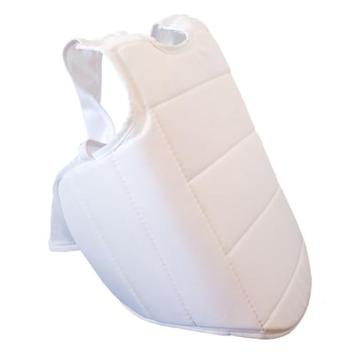 Karate Chest Protector, MMA Combat Training Boxing Taekwondo Abdomen Protective Sparring Gear Muay Thai Kickboxing - color: White, size: X-Small