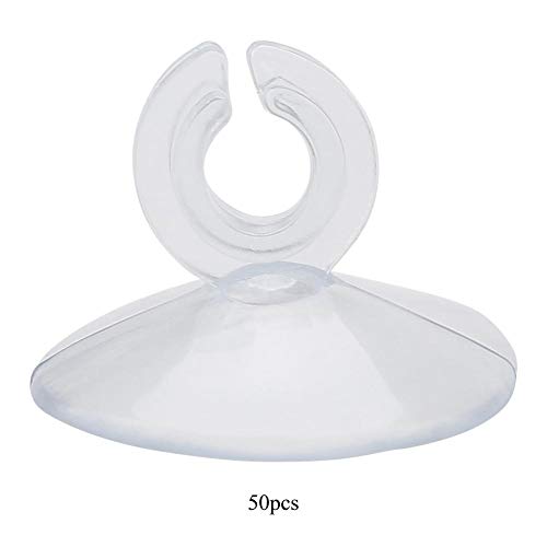 TOPINCN 50pcs Aquarium Sucker Clips Fish Tank Rubber Suction Cup Clips Airline Tube Holders Clamps Tubing Airline Pipe Tube Heater Pump Sheet Holder