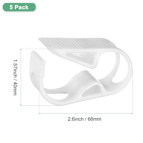 M METERXITY 5-Pack Adjustable Plastic Tubing Clamps 5/7-1-1/32 Inch Water Flow Control Tube Clip Adjustment Hose Pipe Clips for Beer Bottle/Plumbing/Instruments/Equipment [White]