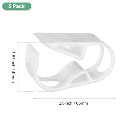 M METERXITY 5-Pack Adjustable Plastic Tubing Clamps 5/7-1-1/32 Inch Water Flow Control Tube Clip Adjustment Hose Pipe Clips for Beer Bottle/Plumbing/Instruments/Equipment [White]