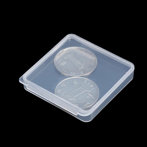 12 Pieces Square Empty Mini Clear Plastic Storage Containers (1.85 x 1.85 x 0.32 inch) with Lids for Tiny Items and Other Craft Projects - size: 1.85 x 1.85 x 0.32 Inch