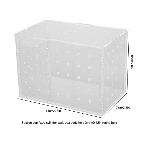 Fish Breeder Box, Aquarium Fish Breeding Box, High Transparency Acrylic Hatchery Incubator Tank with Suction Cups for Baby Fish Shrimp Clownfish Isolation and Rearing (11 * 7 * 8CM) - size: 11*7*8CM