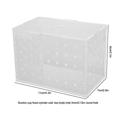 Fish Breeder Box, Aquarium Fish Breeding Box, High Transparency Acrylic Hatchery Incubator Tank with Suction Cups for Baby Fish Shrimp Clownfish Isolation and Rearing (11 * 7 * 8CM) - size: 11*7*8CM