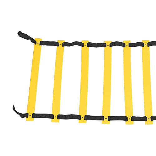 Gavigain Polypropylene Training Agility Speed Ladder Stairs Footwork for Soccer Fitness Accessory - color: black rope