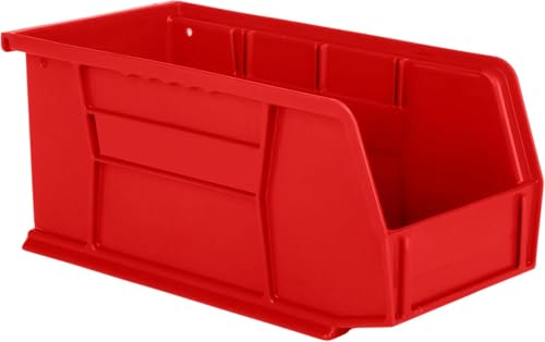 HE HUDSON EXCHANGE 11" x 5.5" x 5" (12 Pack) Plastic Stackable Storage Bin, Red - color: Red, size: 12 Pack