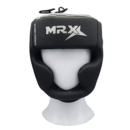 Boxing Headgear MMA Muay Thai, Head Gear for Kickboxing Sparring Grappling Martial Arts Taekwondo Training - color: Black-Silver, size: Small-Medium