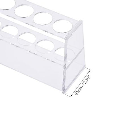 uxcell Acrylic Test Tube Holder Lab Stand Rack 6 Wells for 100ml Centrifuge Tubes Laboratory Clear