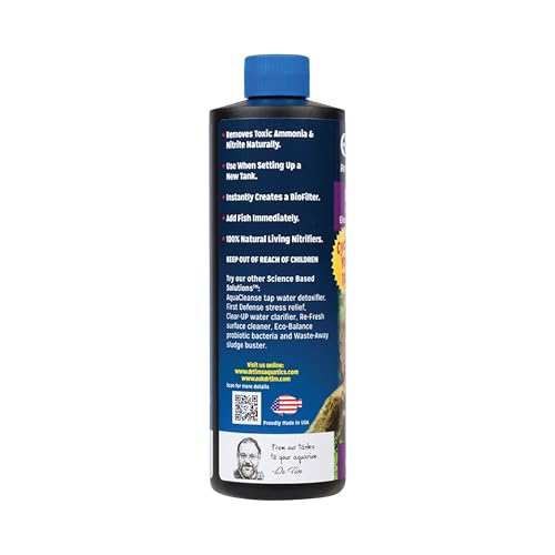 DrTim’s Aquatics One & Only for Freshwater Aquariums – 8 oz – Live Nitrifying Solution – Jumpstarts Cycling, Supports Biological Balance & Long-Term Water Stability