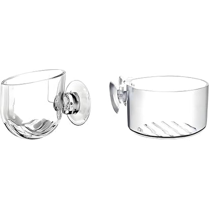 2Pcs Aquarium Plant Pot, Fish Tank Planter with Suction Cups, Plants Holder Decoration Cup