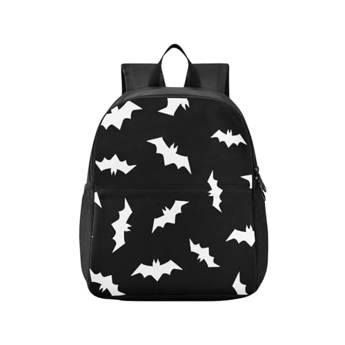Halloween Bats Toddler Backpack Waterproof Mini Backpack Boys/Girls Cute Small Backpack Kindergarten Pre School Bags 13 Inch - color: Halloween Bats, size: Medium