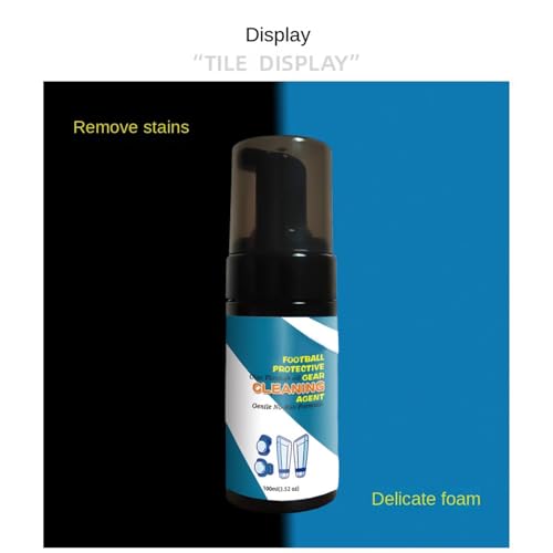 Gym Equipment Cleaner,100ml Fitness Care Odor Remover Foam - Goalkeeper Glove Spray | for Shoes Work Boots Clothing Helmet Pads Yoga Mats Hockey Baseball Football