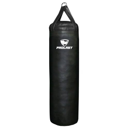 4 ft 80lb Heavy Boxing Punching Bag, Muay Thai, MMA, Strength Training Equipment, Hanging - color: Black, size: Unfilled without Bottom D-Ring