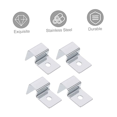 FOMIYES 16pcs Stainless Steel Fish Tank Lid Holders Aquarium Glass Cover Clips Support Bracket for Thick Glass for Fish Tank Accessories
