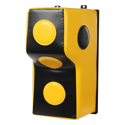 Wall Mount Punching Bag – Space-Saving Boxing Training Equipment for Hooks, Uppercuts & More (15.7x11.8x27.5in) - Durable PU, EVA, Steel Design for Home Gym - color: Yellow