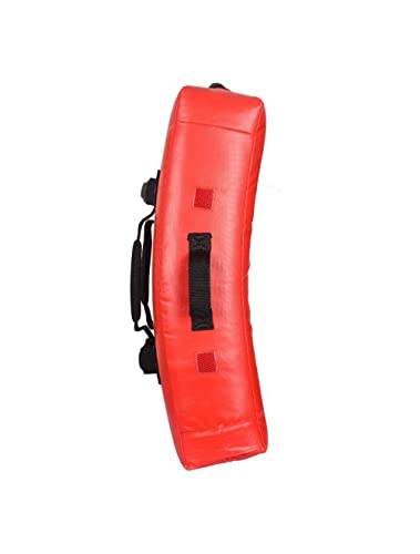 Knockout Fight Gear Kicking Shield Curved Muay Thai Strike Pad for Boxing, MMA Taekwondo Karate, Ideal for Martial Arts Suitable for Football, Basketball, Hokey, Lacrosse 28″x15″ - color: Red